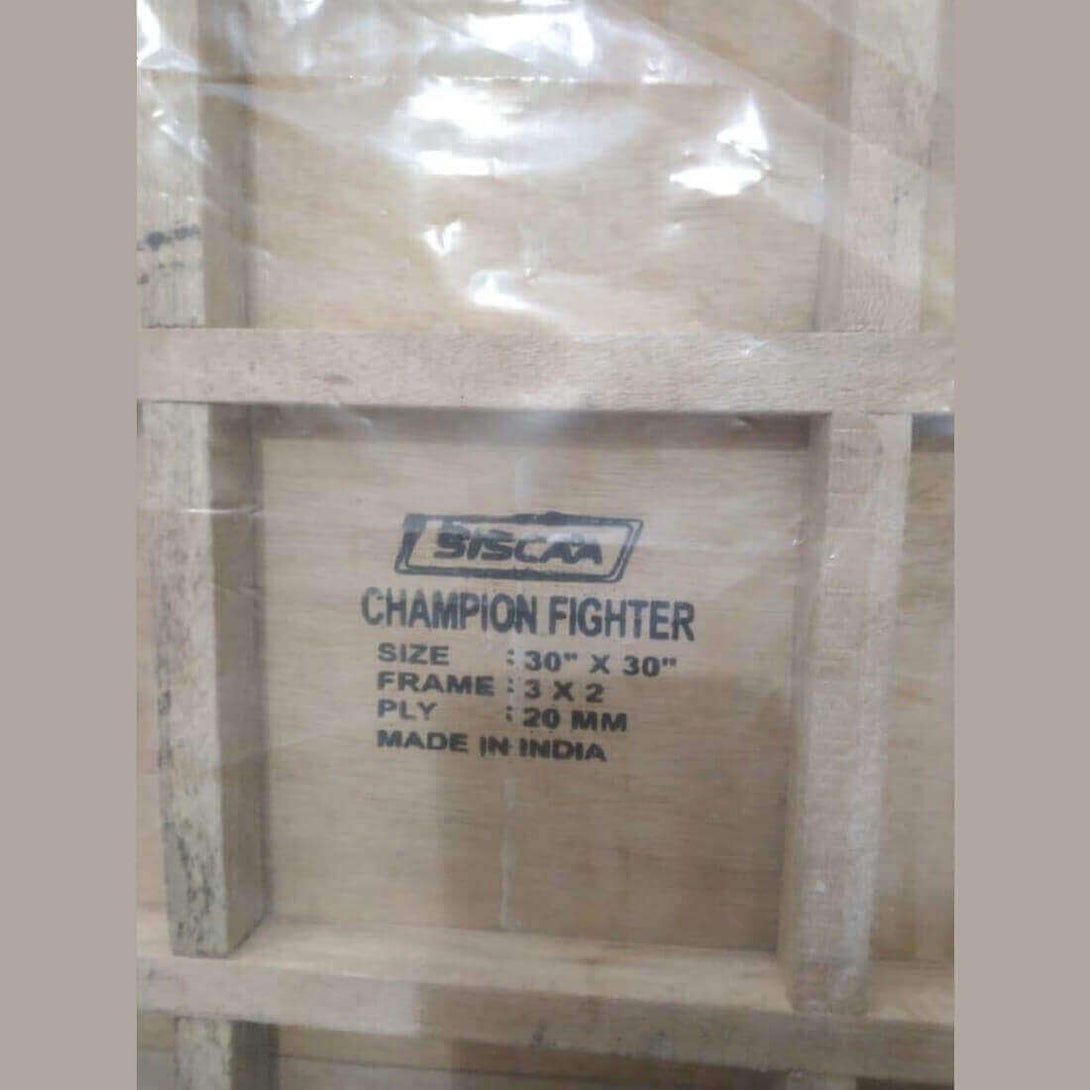 SISCAA Club Champion Fighter English Birch Fastrebound Carrom Board