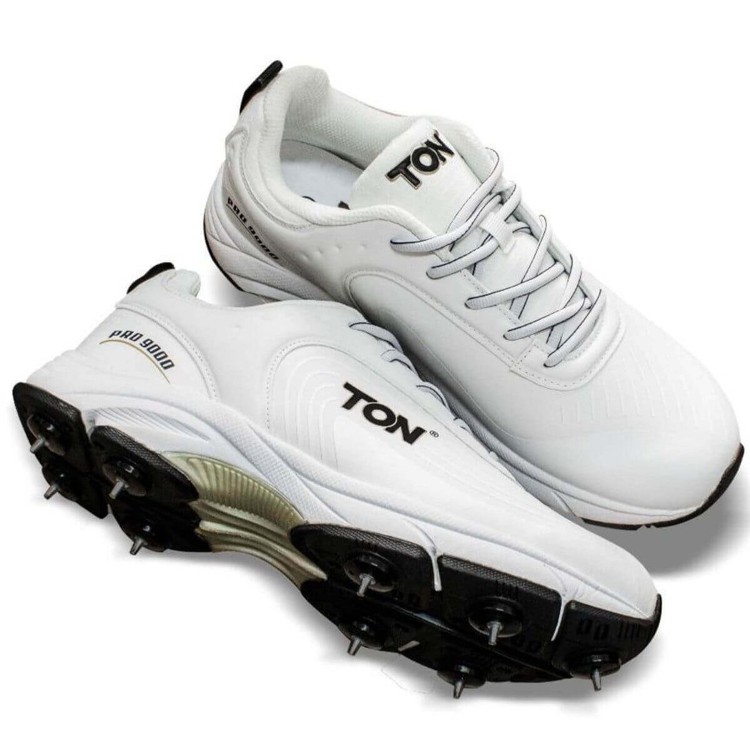 SS Ton Pro 9000 Cricket Spike Shoes -WhiteBlack