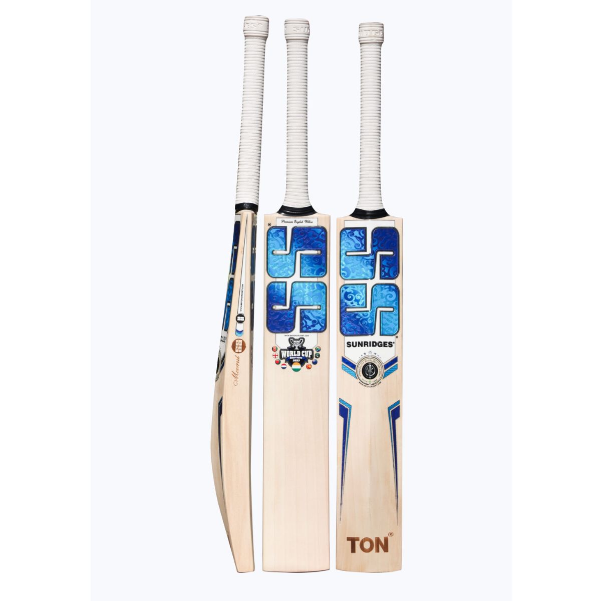 SS World Cup Edition Blue English Willow Cricket Bat – SH – Sportswing.in