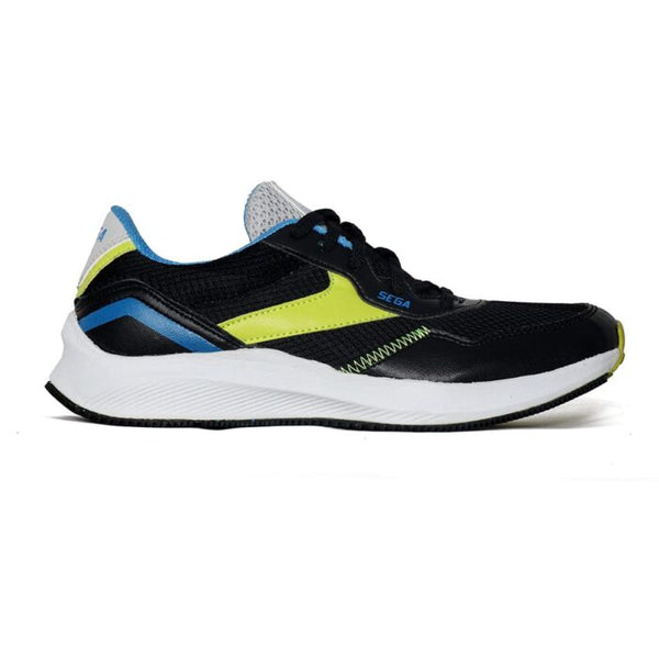 Sega Run Jogging/Multipurpose Shoes (Black/Lime)