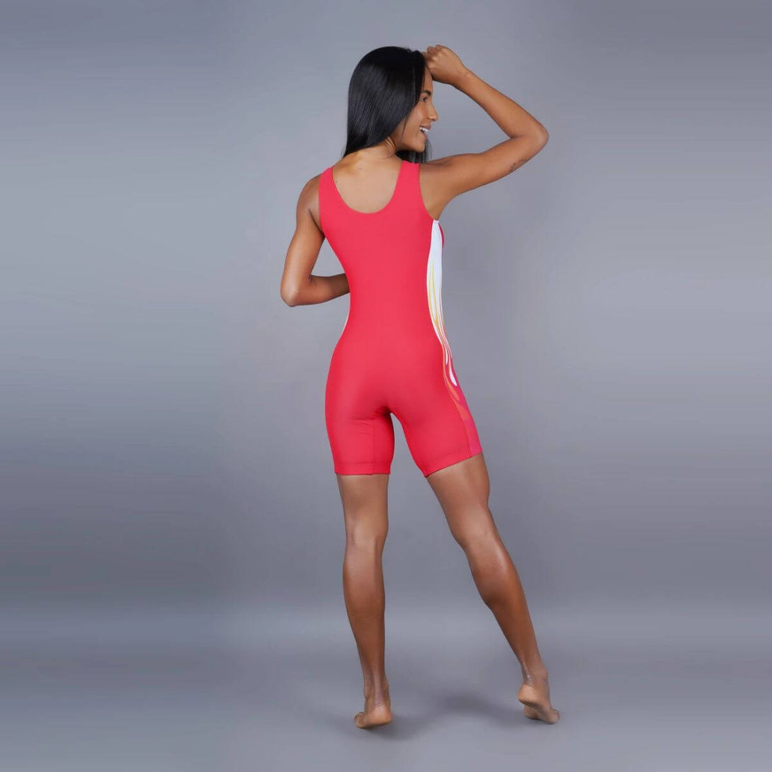 Shiv Naresh Nylon Lycra Girl's Wrestling Costume (W8)