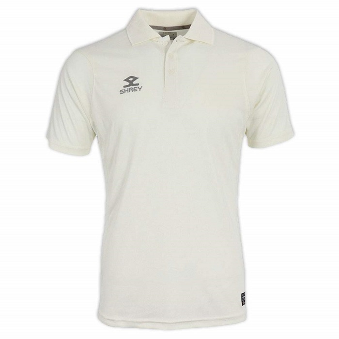  Shrey Cricket Premium Shirt Short Sleeve (white)