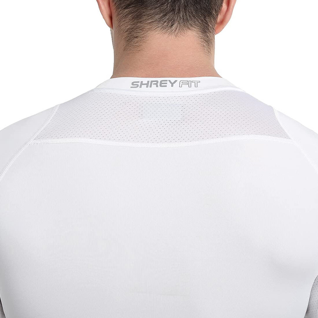 Shrey Intense Compression Long Sleeves Top (White)