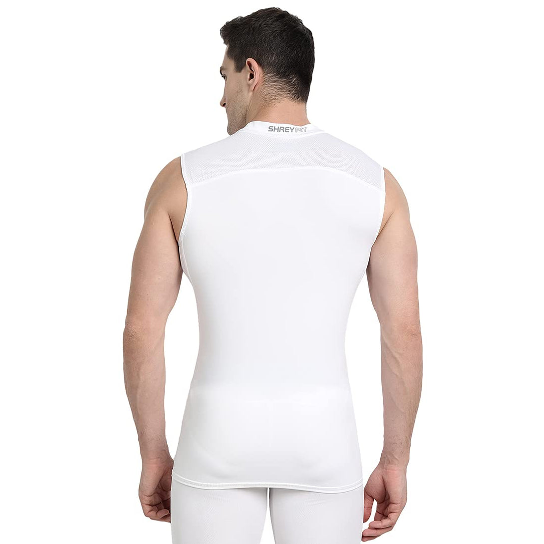 Shrey Intense Compression Sleevesless Top (White)