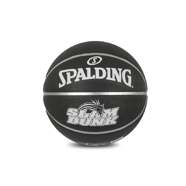 Spalding Slam Dunk NBA Basketball (Black, Size 5)