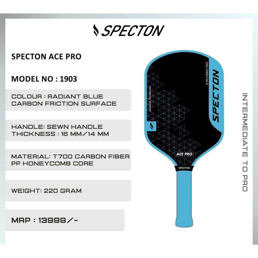 Specton Ace Pro 14mm Pickleball Paddle – Sportswing.in