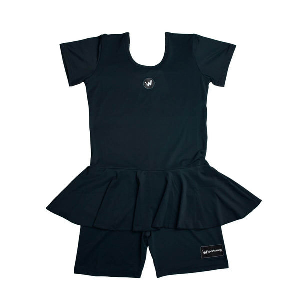 Sports Wing Women Swimming Frock Suit (Hunter Green)