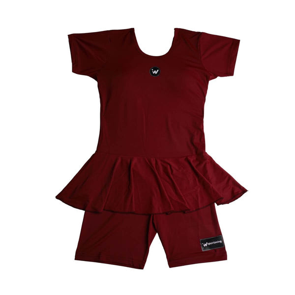 Sports Wing Women Swimming Frock Suit (Purple)
