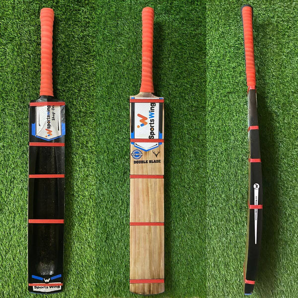 Sports Wing, Double Blade - Kerala Scoop - Hard Premium Tennis Bat (Black)