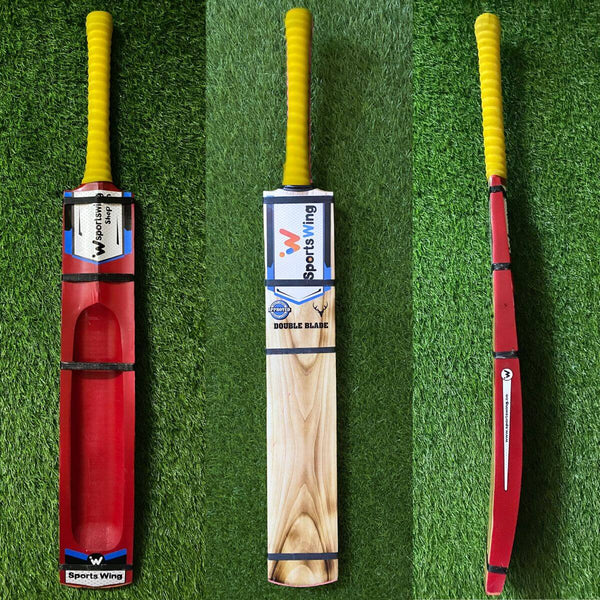 Sports Wing, Double Blade - Single Scoop - Hard Premium Tennis Bat (Red)