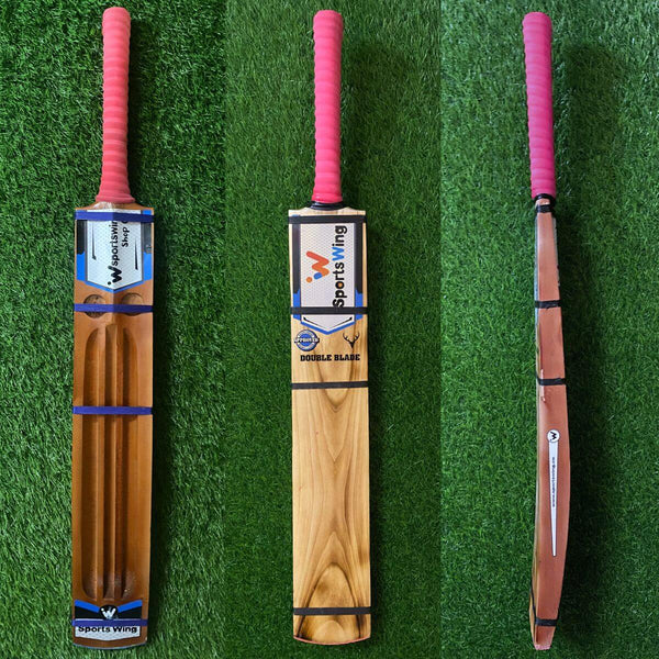 Sports Wing, Double Blade - Three Scoop Two Holes - Hard Premium Tennis Bat (Brown)
