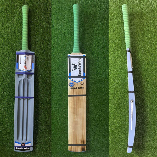 Sports Wing, Double Blade - Three Scoop Two Holes - Hard Premium Tennis Bat (Teal)