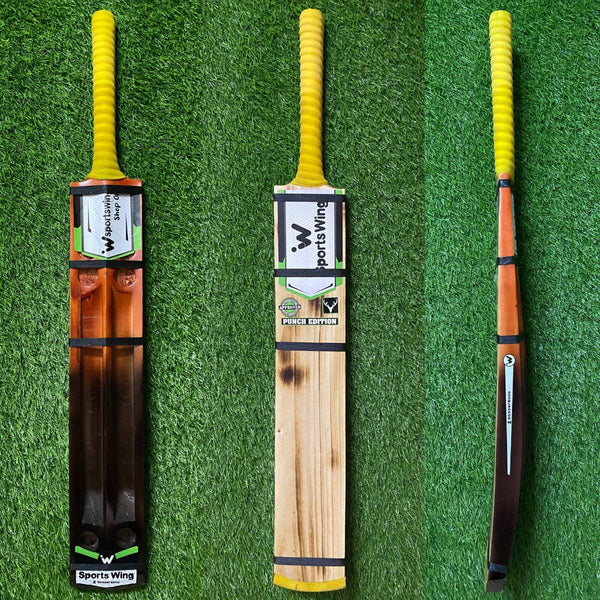 Sports Wing, Double Blade - Two Scoop Four Holes - Hard Premium Tennis Bat (Brown)