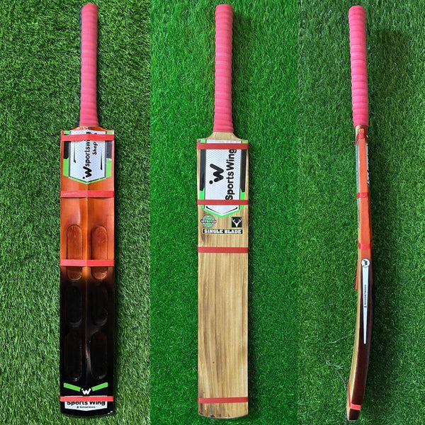 Sports Wing, Single Blade - Six Scoop - Soft Premium Tennis Bat (Light & Dark Brown)