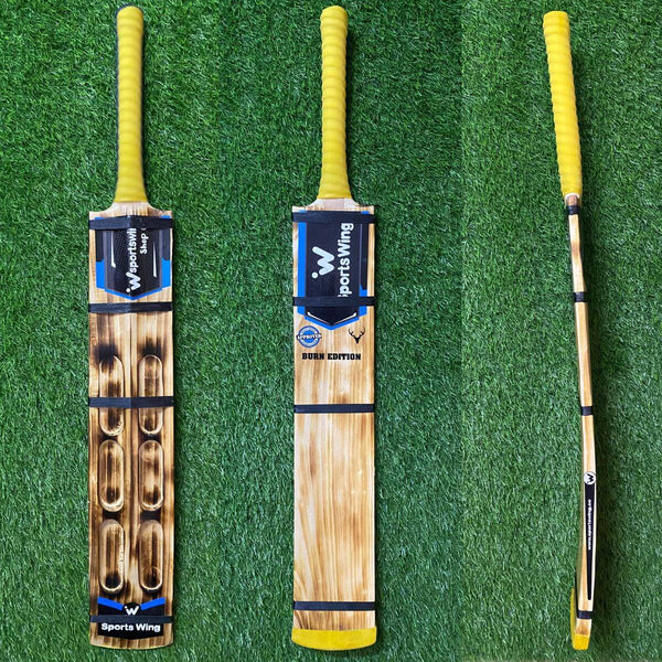 Sports Wing, Single Blade, Burn Edition - Six Scoop - Soft Premium Tennis Bat (Beige)