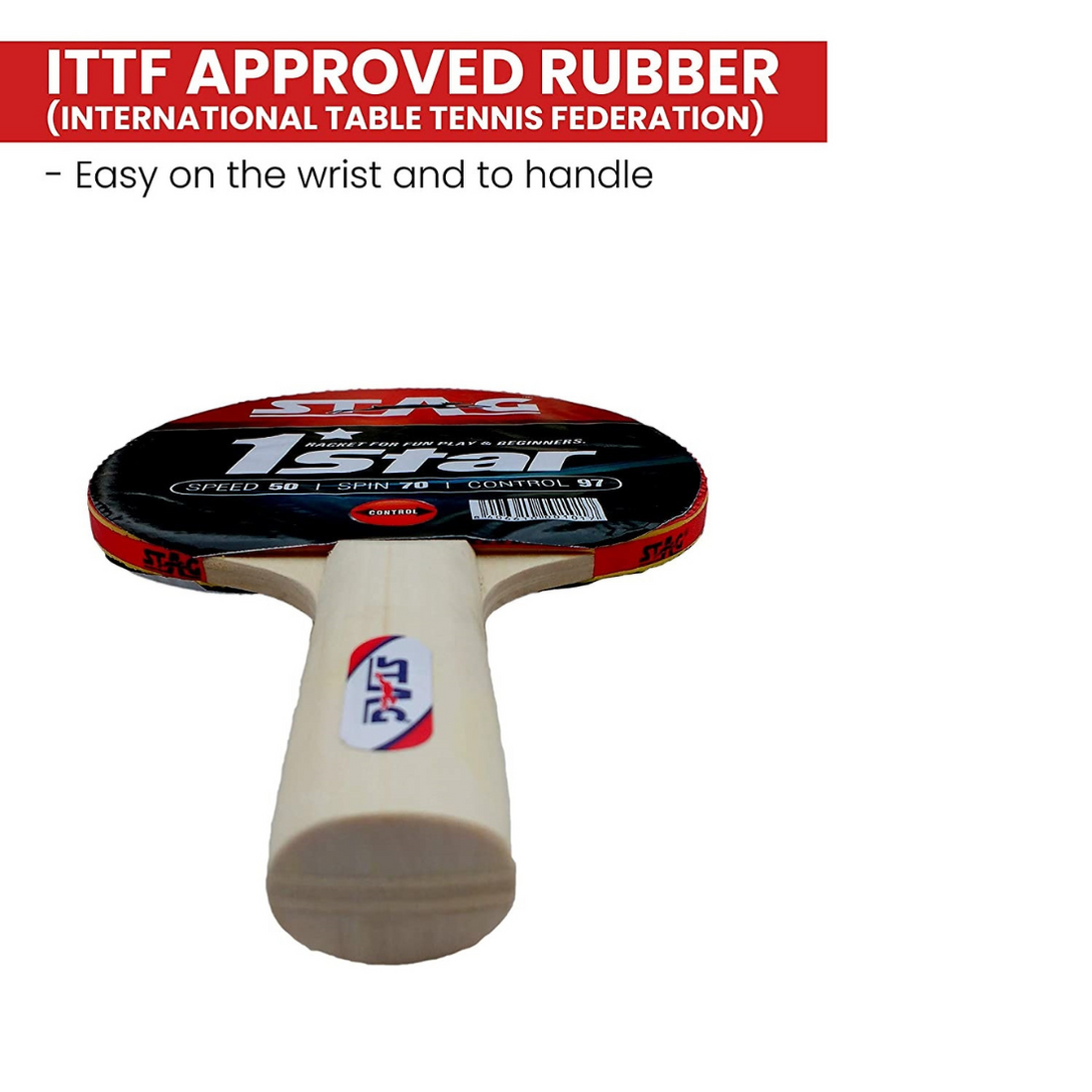 Stag 1 Star Table Tennis Racquet (Pair)
