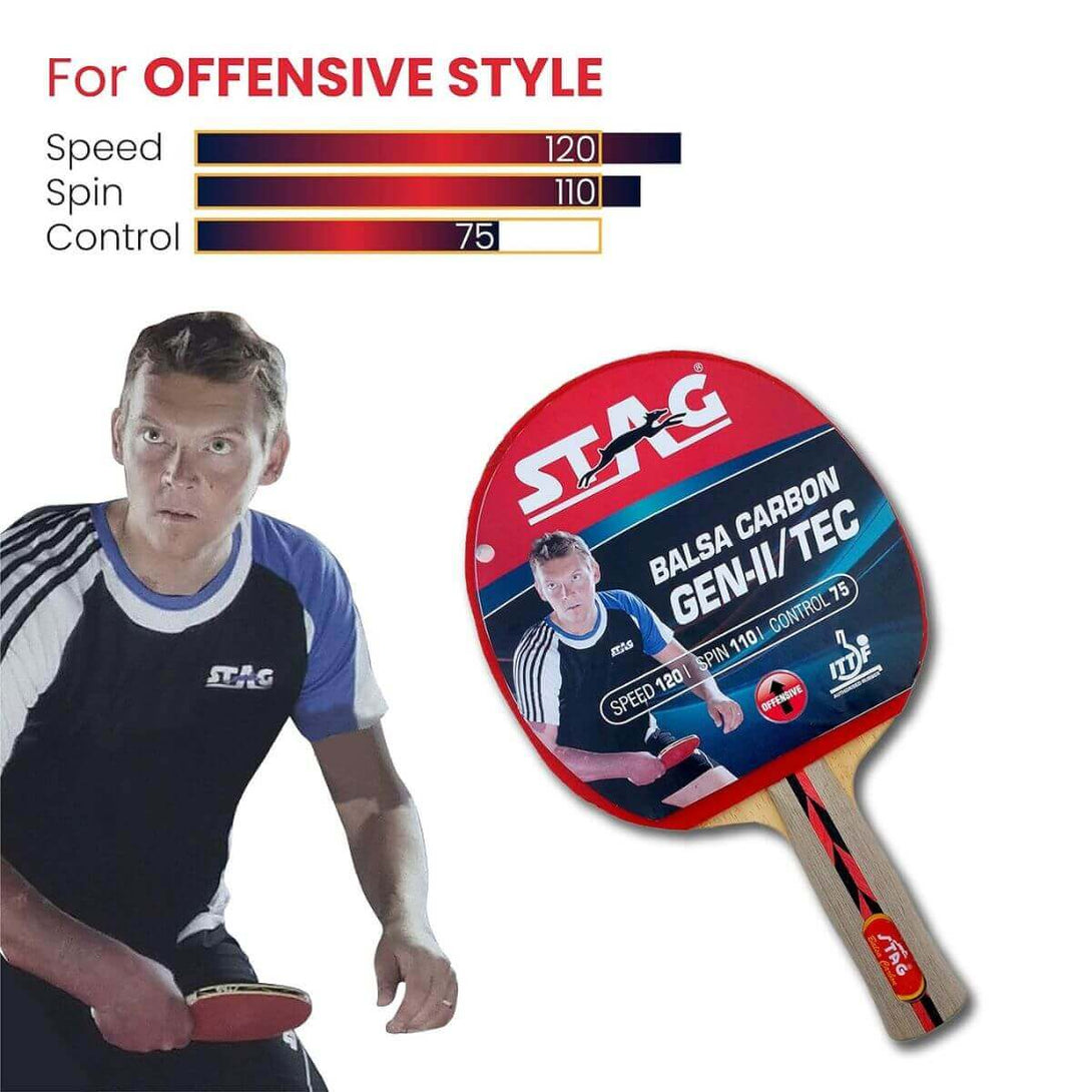 Stag Balsa Carbon Gen II/TEC Table Tennis Bat