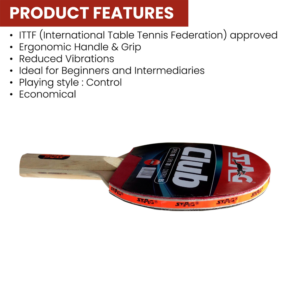 Stag Club Table Tennis Racquet (Pair)
