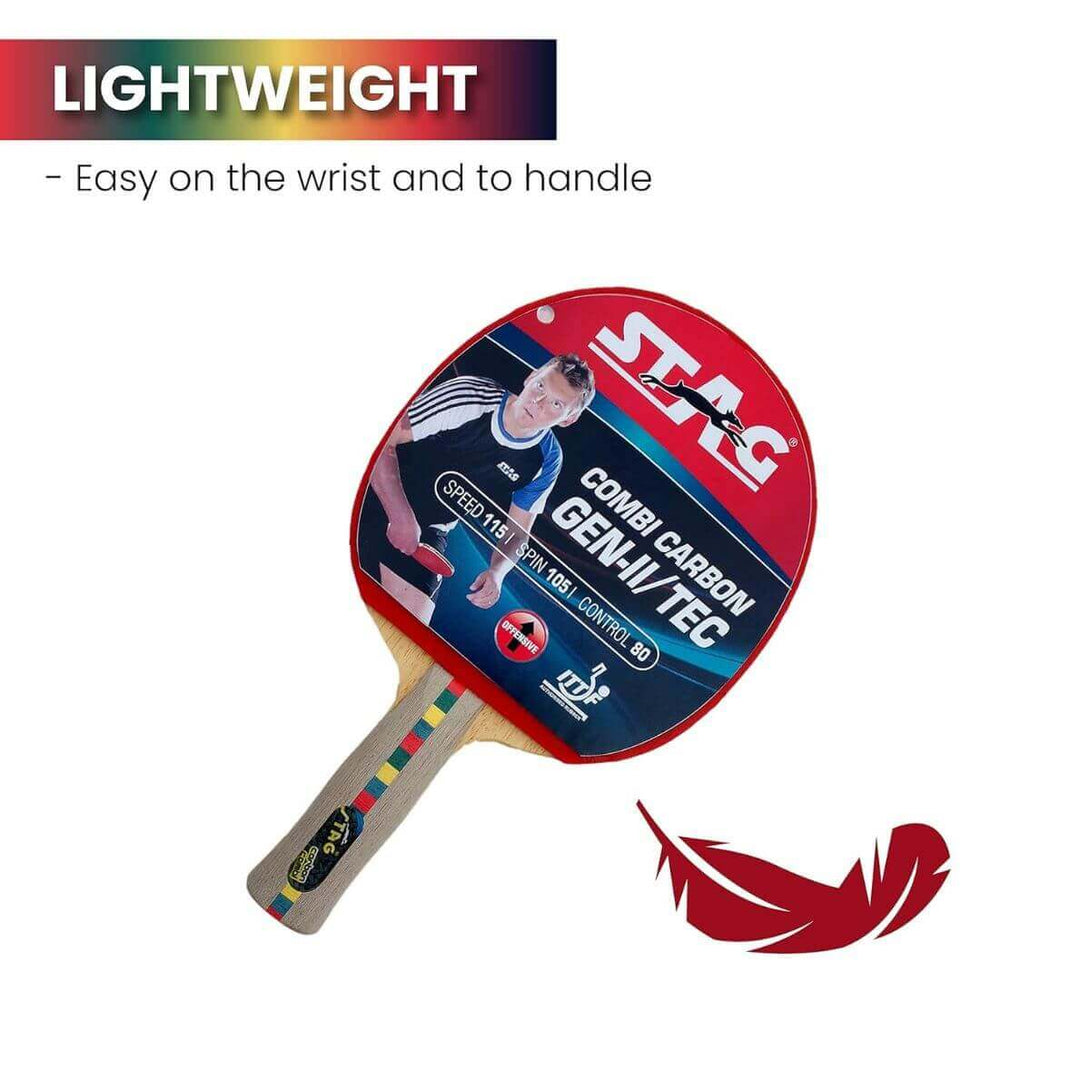 Stag Combi Wooden Carbon Gen II/Tec Table Tennis Bat
