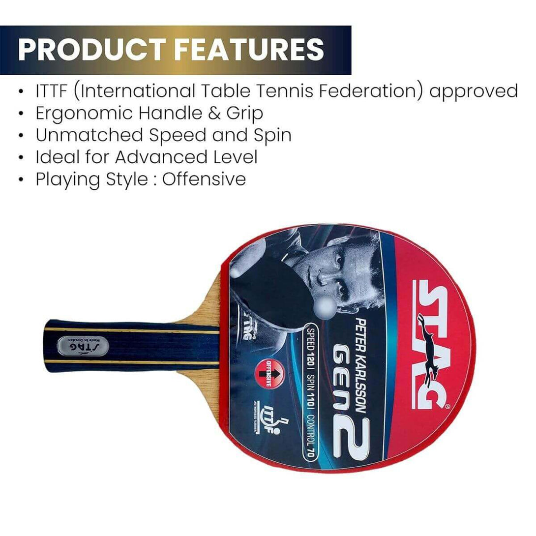 Stag Peter Karlsson Gen II Table Tennis Bat