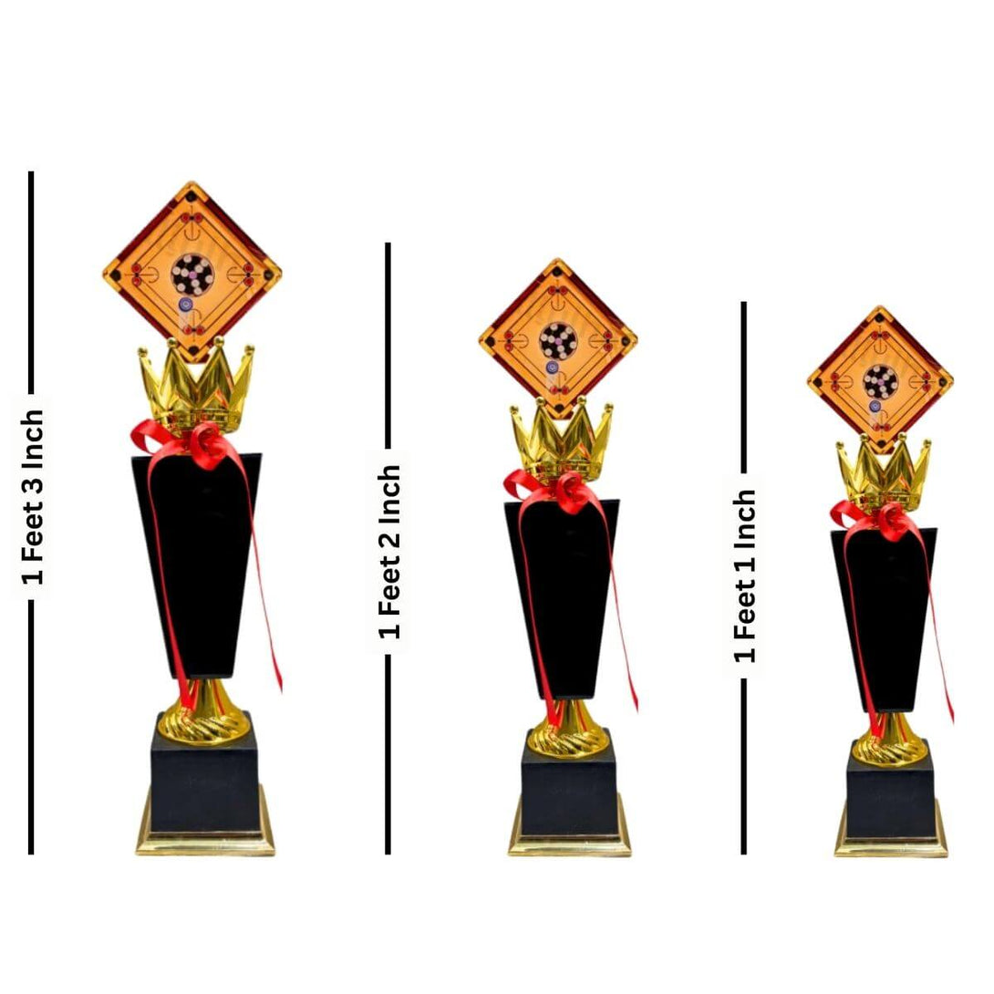 TM TM484 Carrom Trophy (Set of 3 Trophies) – Sportswing.in