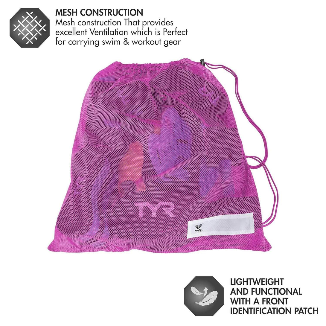 TYR Alliance Mesh Equipment Bag-Pink/purple