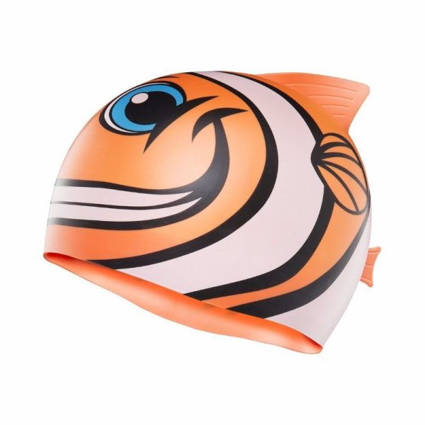 TYR Kid’s Charac Happy Fish Swim Cap (Orange)