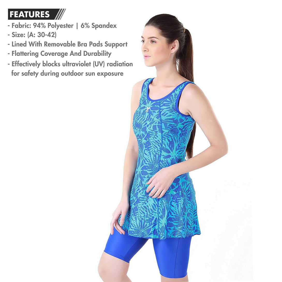 TYR Women's Monaco Frocksuit And Knee Shorts (Blue/Cobalt)