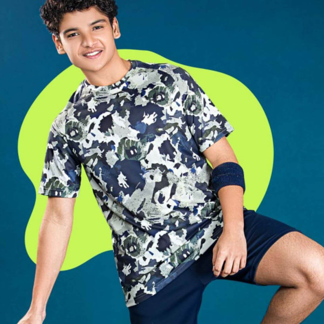 Technosport Boy's Crew Neck T-Shirt-B134