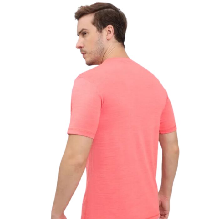 Technosport Men’s Active Crew Neck Half Sleeve T-Shirt-OR40 (Peach)