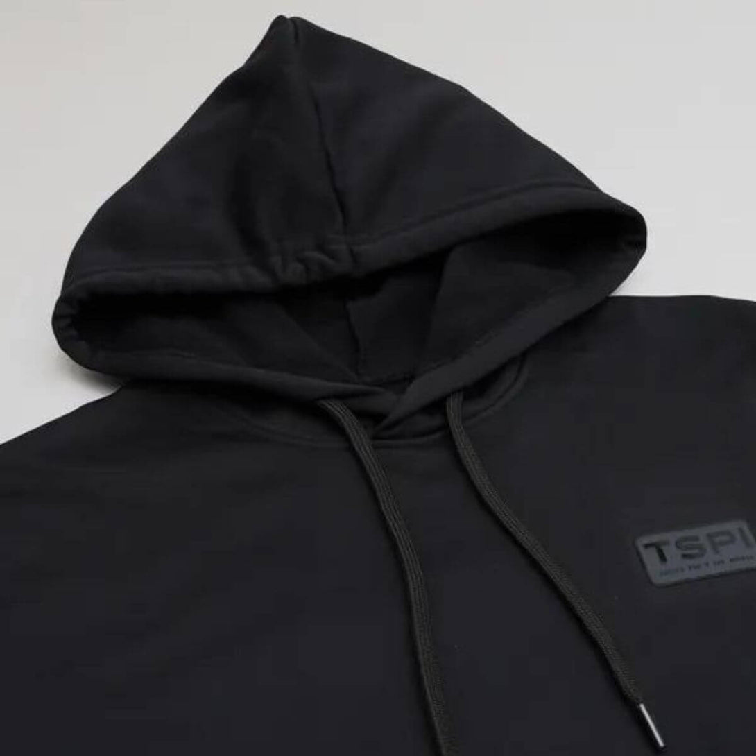 Technosport Men's Active Hoodie-OR77 (Black)