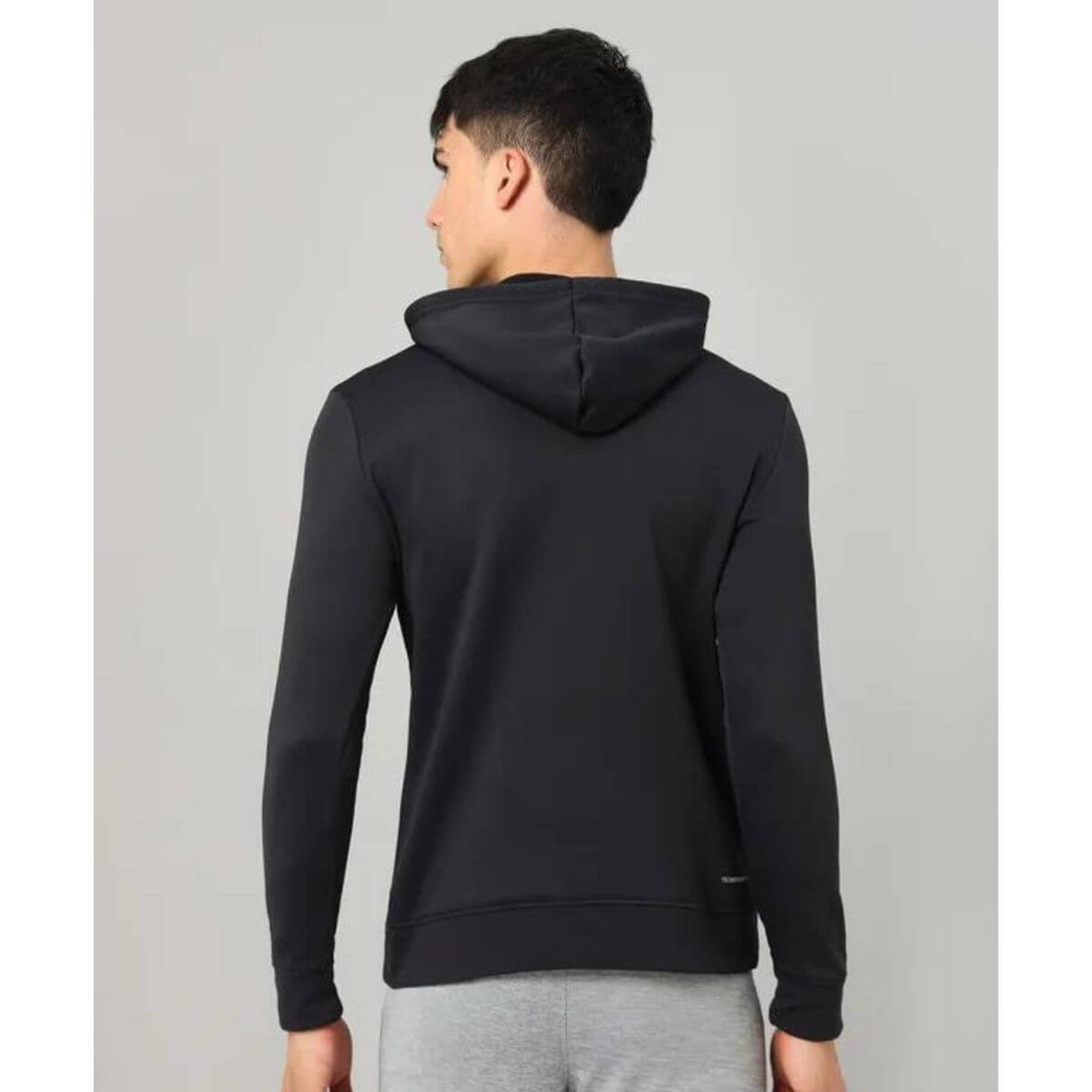 Technosport Men's Active Hoodie-OR77 (Black)