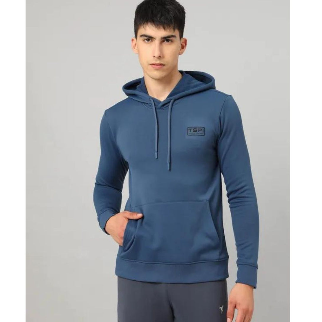 Technosport Men's Active Hoodie-OR77 (Light Navy)