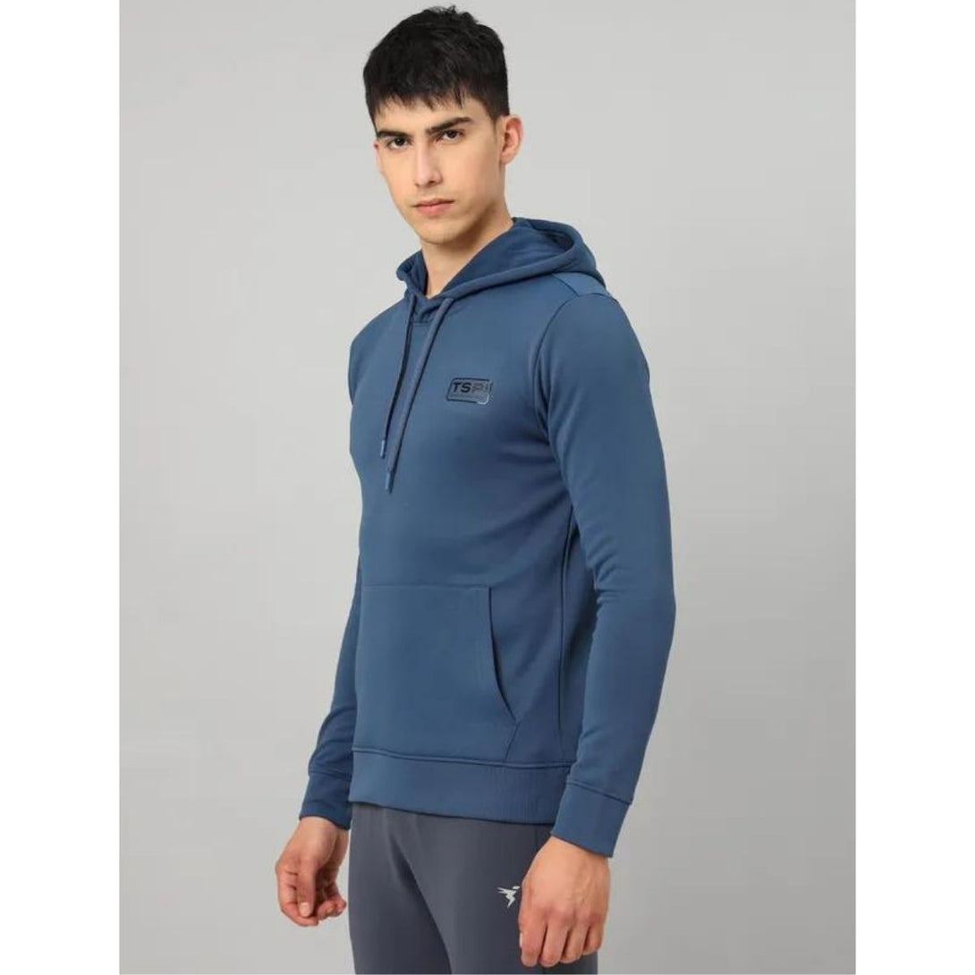 Technosport Men's Active Hoodie-OR77 (Light Navy)