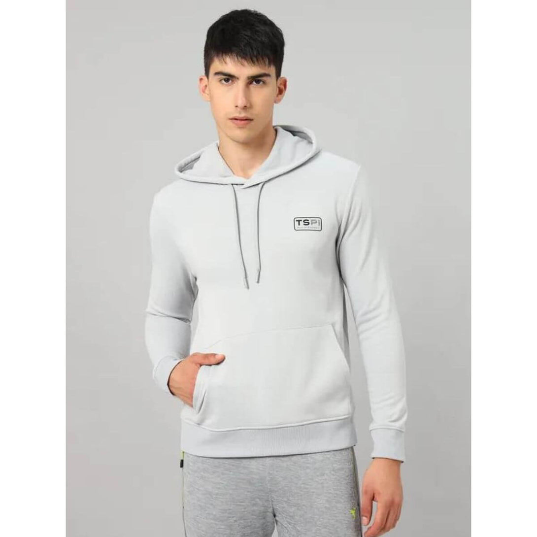 Technosport Men's Active Hoodie-OR77 (Lunar Grey)