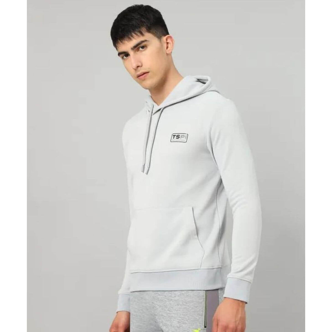 Technosport Men's Active Hoodie-OR77 (Lunar Grey)