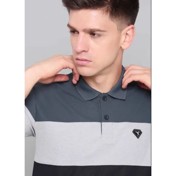 Technosport Men's Active Running T-Shirt-P647 (Carbon Grey)