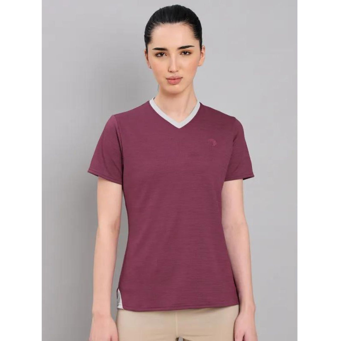 Technosport Women's Active Running T-Shirt-W121(Raspberry Radience)
