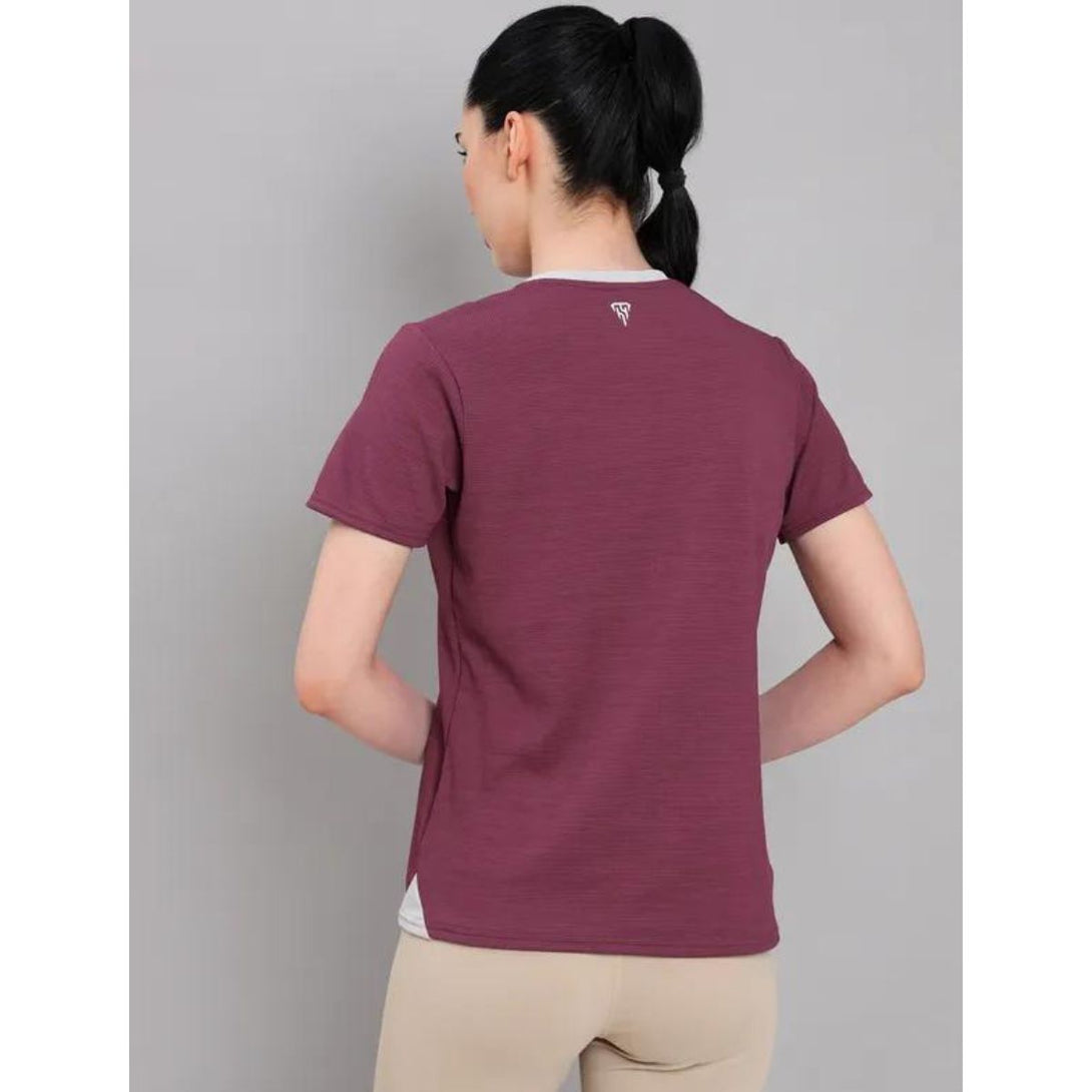 Technosport Women's Active Running T-Shirt-W121(Raspberry Radience)