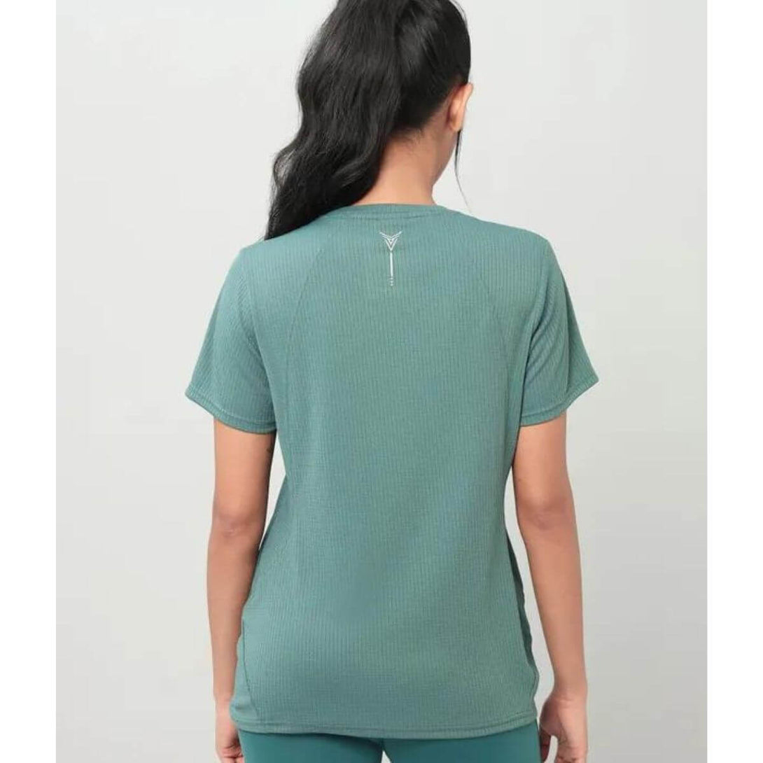 Technosport Women's Active Running T-Shirt-W123(Hunter Green)