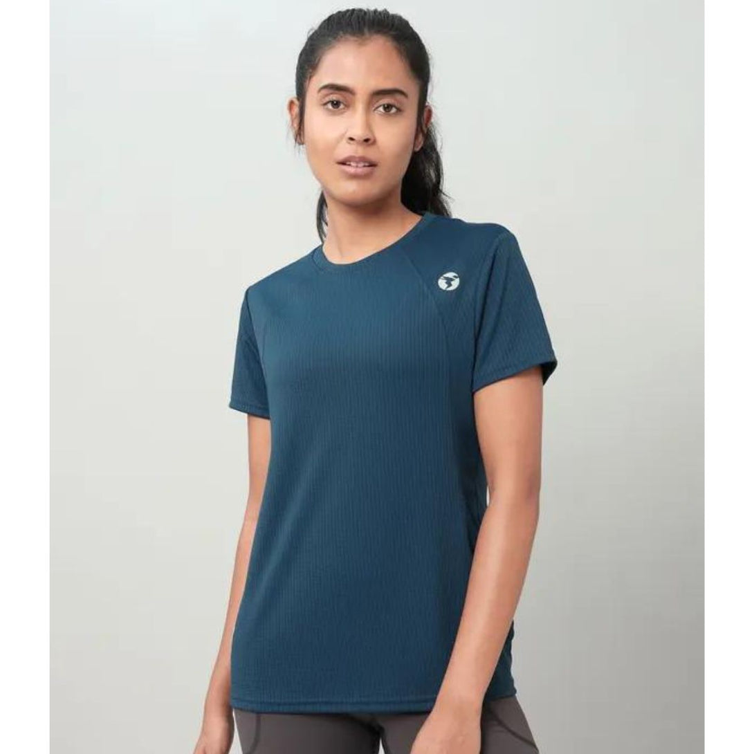 Technosport Women's Active Running T-Shirt-W123(Indigo)