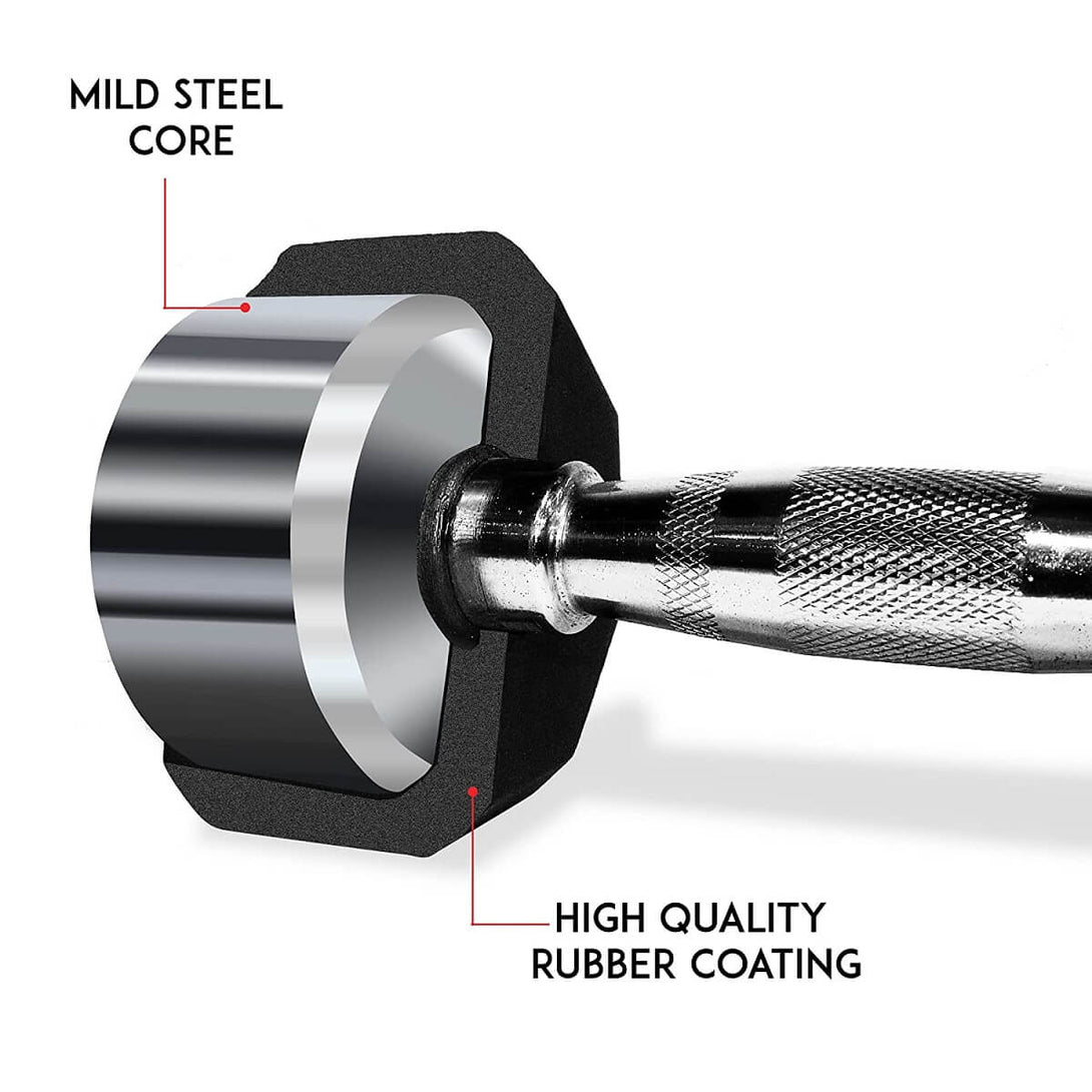 Usi Hexagon Rubber Dumbbells