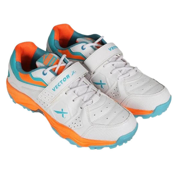 Vector-x CKT-200 Cricket Shoes (White/Orange)