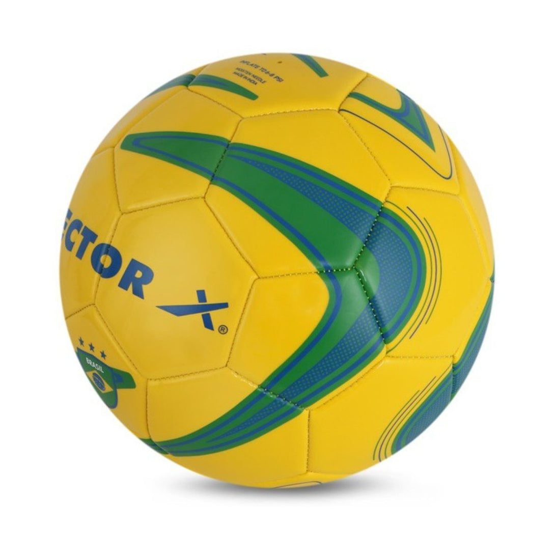Vector X Brazil Hand Stitched Football (Size 3, 5)