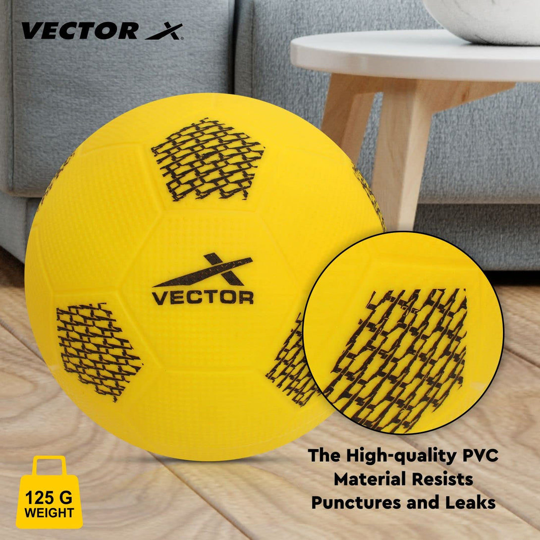 Vector X PVC Soft Kick Football (Yellow) – Sportswing.in