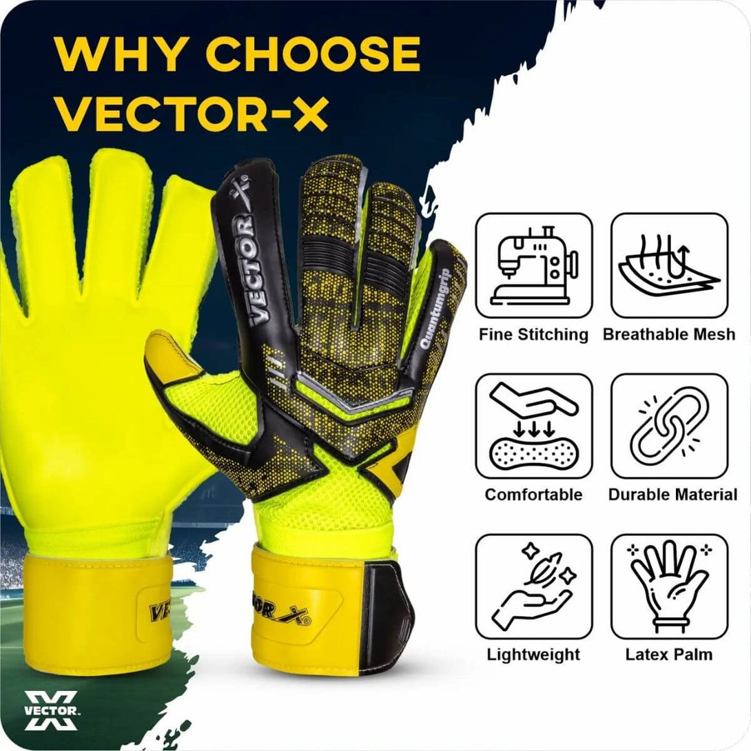 Vector X Quantum Grip Football GoalKeeper Gloves