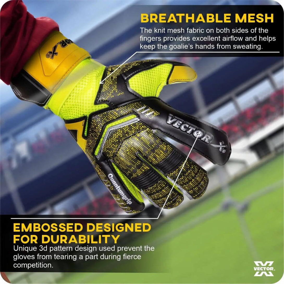 Vector X Quantum Grip Football GoalKeeper Gloves