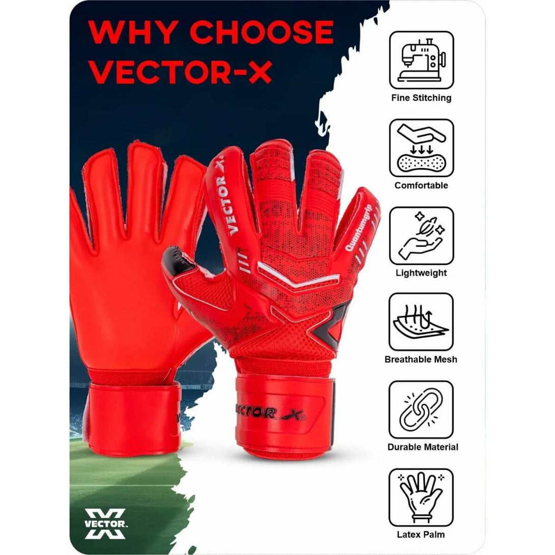 Vector X Quantum Grip Football GoalKeeper Gloves