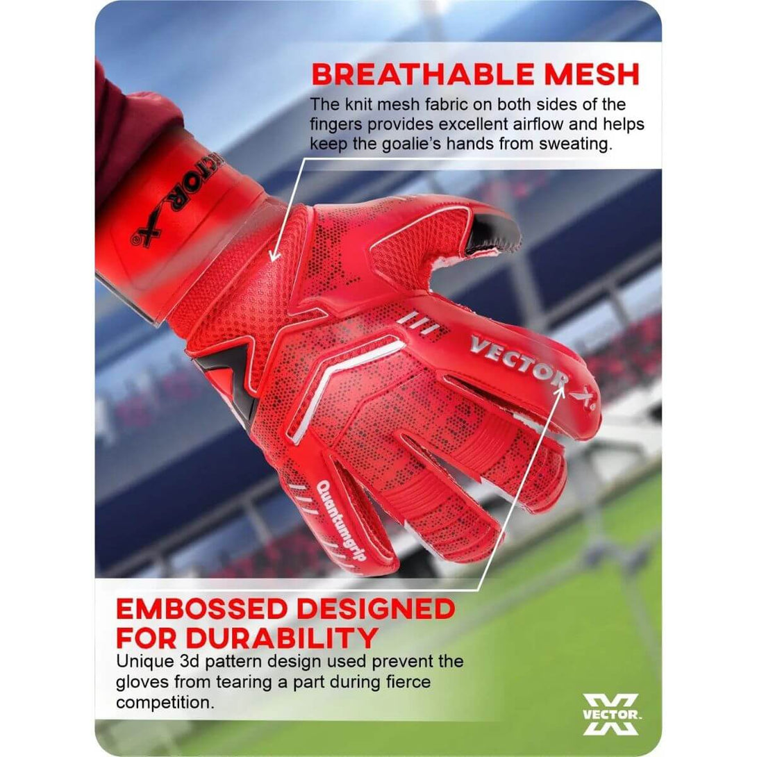 Vector X Quantum Grip Football GoalKeeper Gloves