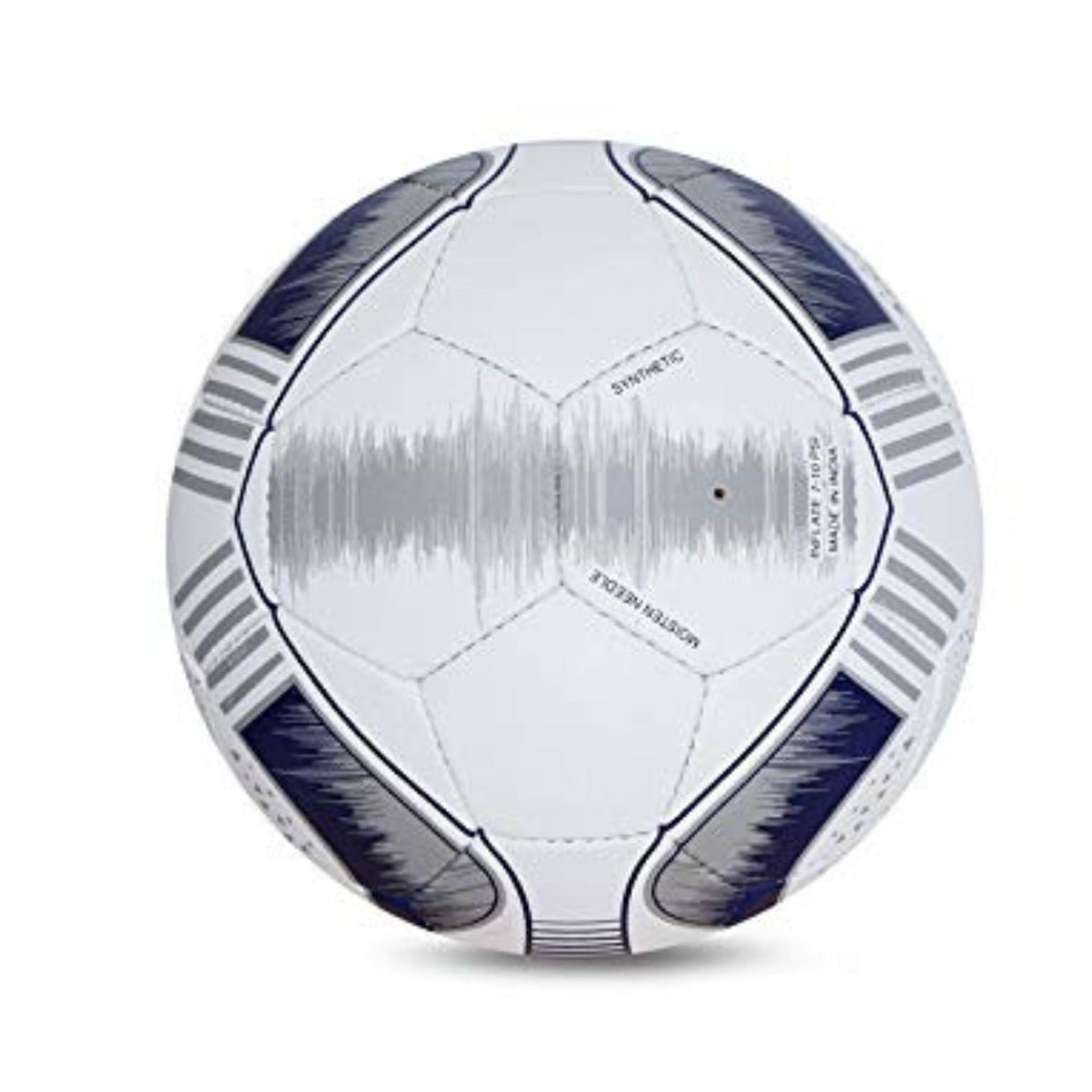 Vector X Soccer Star Hand Stitched Football (White-Blue, Size-5)